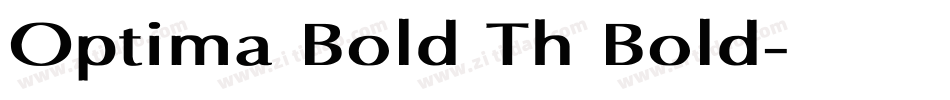 Optima Bold Th Bold字体转换